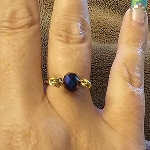 Elegant Gold and Black Spinner Ring